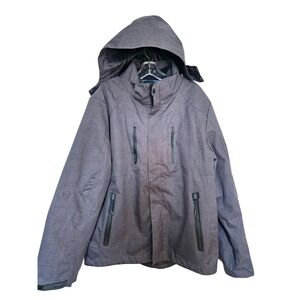 BLUMIND Mens Outdoor Adventure Jacket‎ Hooded Waterproof Breathable Grey Size L